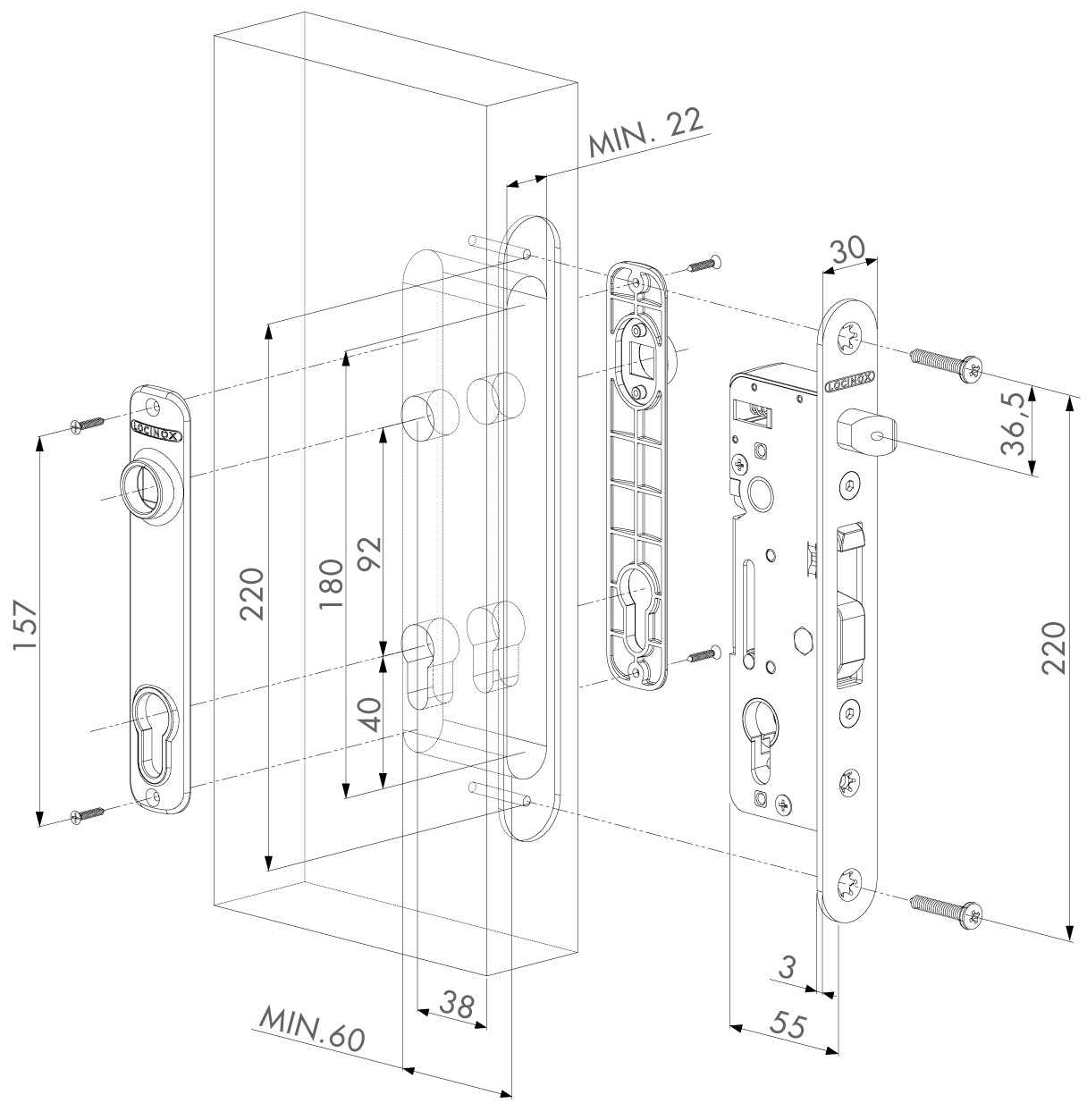 LOCINOX H-METAL – ritning