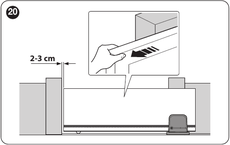 Grinden 2–3 cm före det mekaniska stoppet