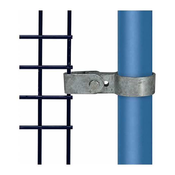 Förzinkad ändklämma för montering av staketpanel på stolpe, 42,4 mm