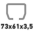 Med C-profil 73x61x3,5mm