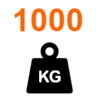 Grindvikt upp till 1000 kg