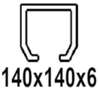 För C-profil 140x140x6 mm