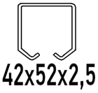För C-profil 42x52x2,5 mm