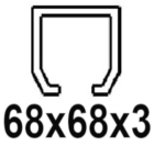 För C-profil 68x68x3 mm