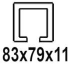 För C-profil 83x79x11 mm