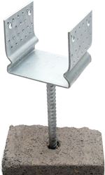 U-formad förankringsfot med pressning och armeringsjärn U-formad förankringsfot med pressning och armeringsjärn