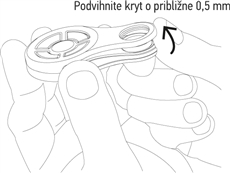 2. Lyft skalets nederkant cirka 0,5mm