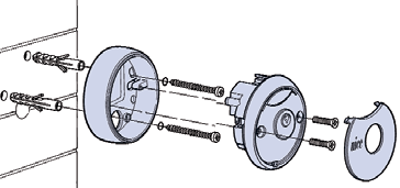 Montering av drivsystemets nyckelbrytare NICE MoonKey MOSE