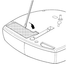 2. Bänd loss plastlocket över batterifacket 2. Bänd loss plastlocket över batterifacket