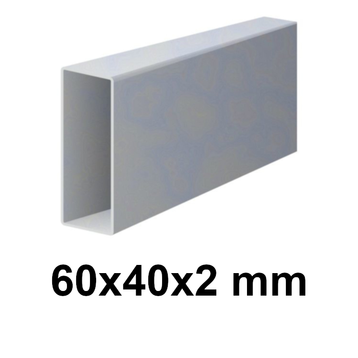 Galvaniserad profil 60 × 40 × 2 mm