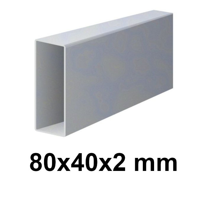 Galvaniserad profil 80 × 40 × 2 mm