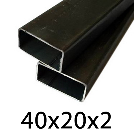 Fyrkantsprofil av stål 40 × 20 × 2 mm