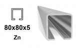 C-profil 80 × 80 × 5 mm, Zn