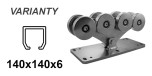 CAIS SPEED L-vagn för C-profil 140 × 140 × 6 mm