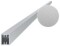 Aluminiumspjäl till staket 20x16 mm, med anodiserad yta 2 m