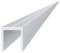 Aluminiumprofil för infästning av lameller, U-formad, bredd 20,5 mm, 6 m