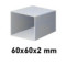 Galvaniserad fyrkantsprofil 60x60x2 mm, 6 m